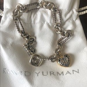 David Yurman classic heart charm bracelet